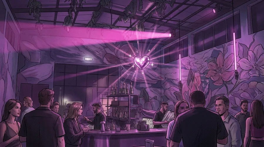 Bar at GTA Night, illustrated in GTA VI style