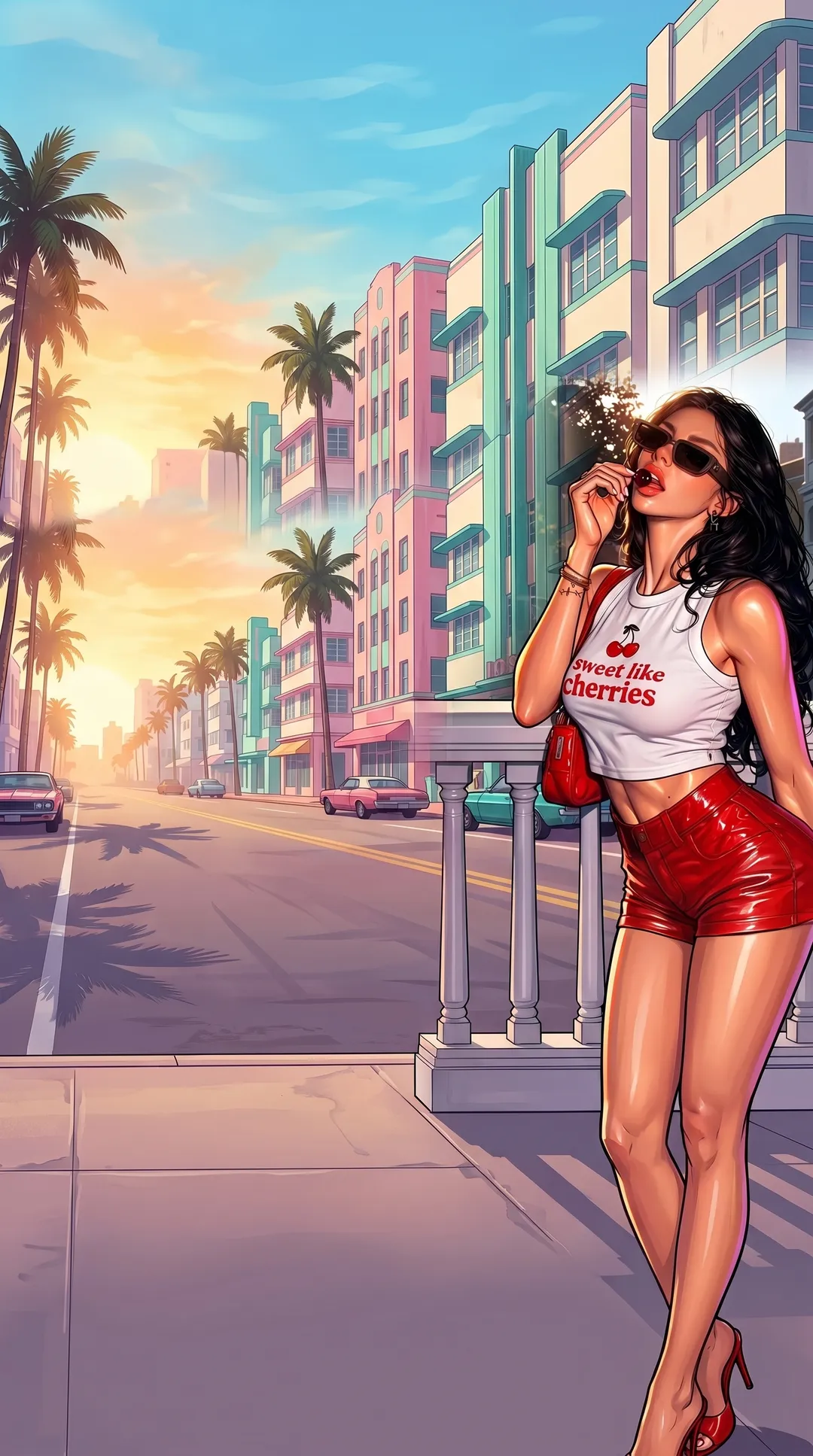GTA Night loading art — sweet like cherries